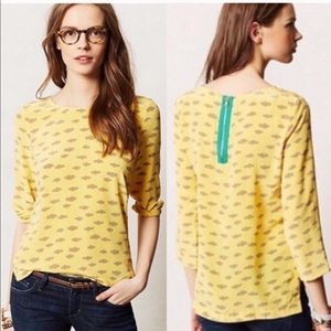 Anthropologie Maeve Silk Cloud Top